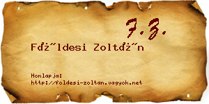 Földesi Zoltán névjegykártya