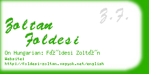 zoltan foldesi business card